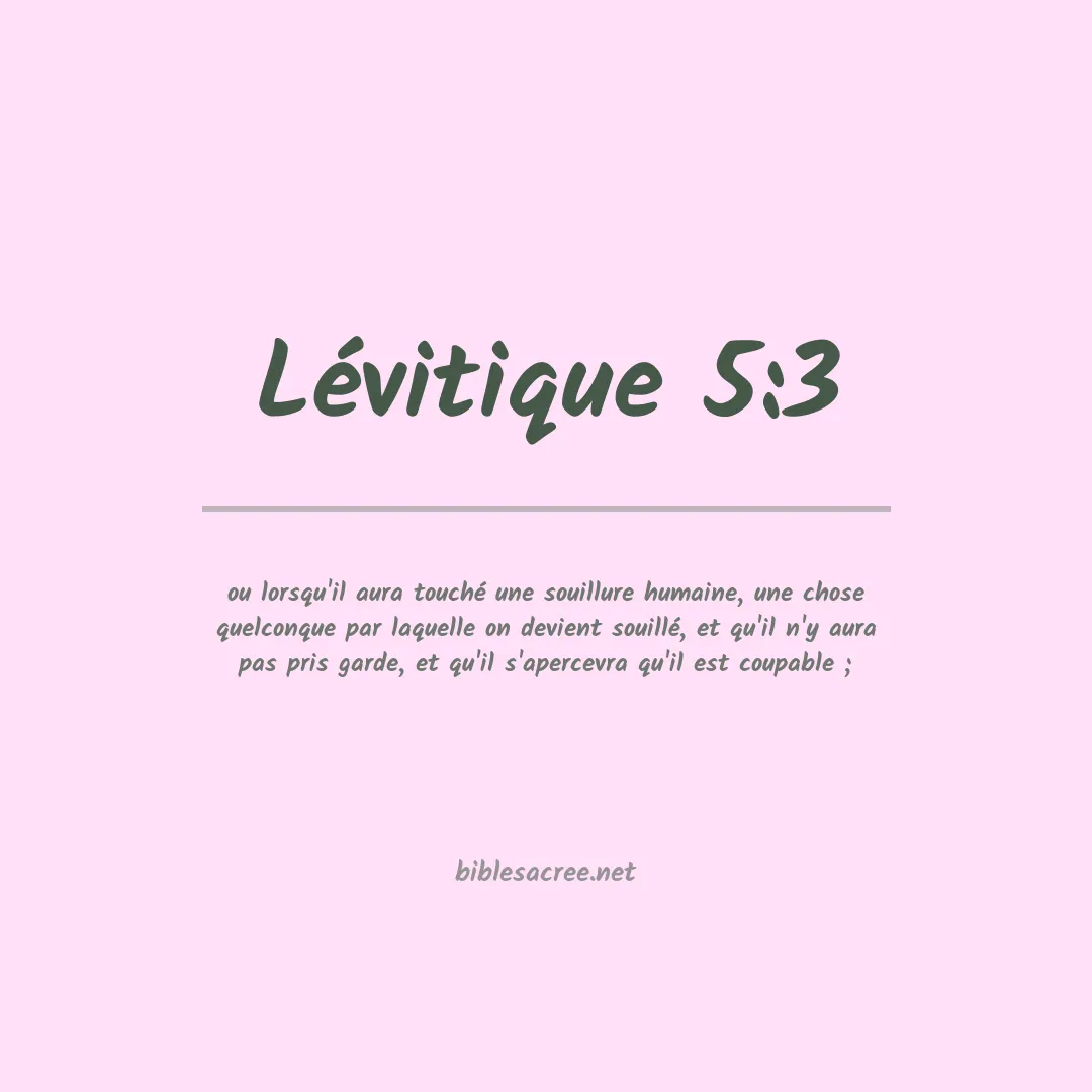 Lévitique - 5:3