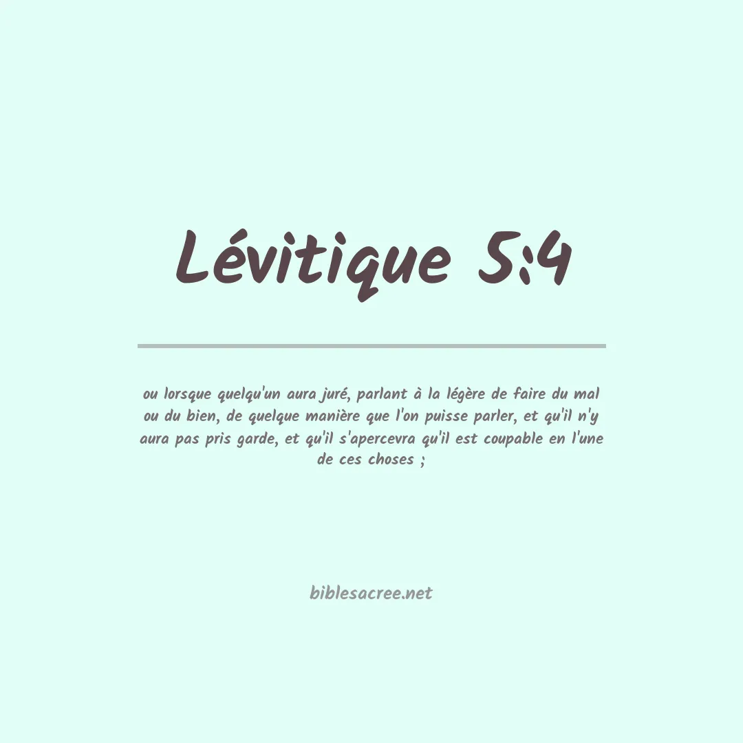 Lévitique - 5:4