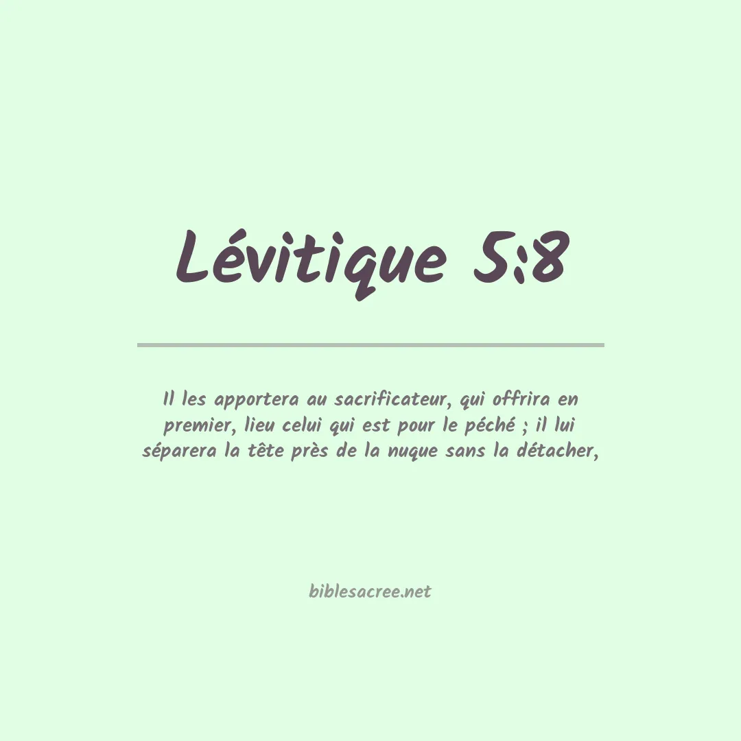 Lévitique - 5:8
