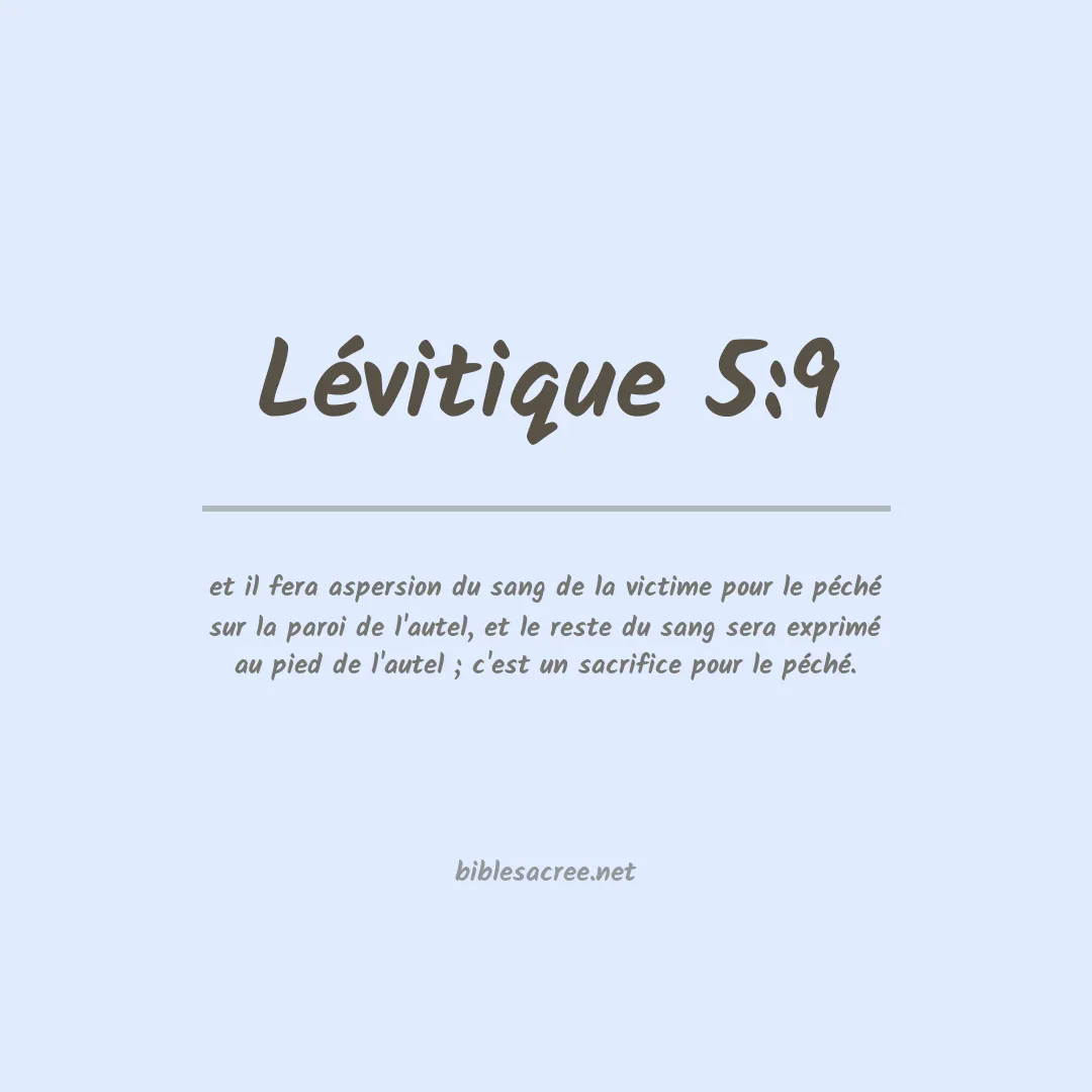 Lévitique - 5:9