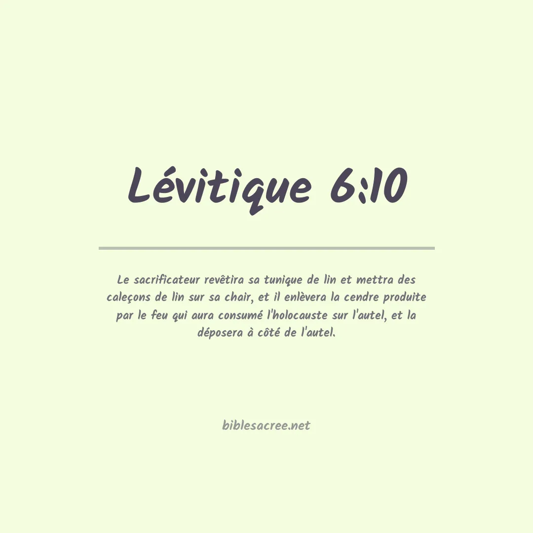 Lévitique - 6:10