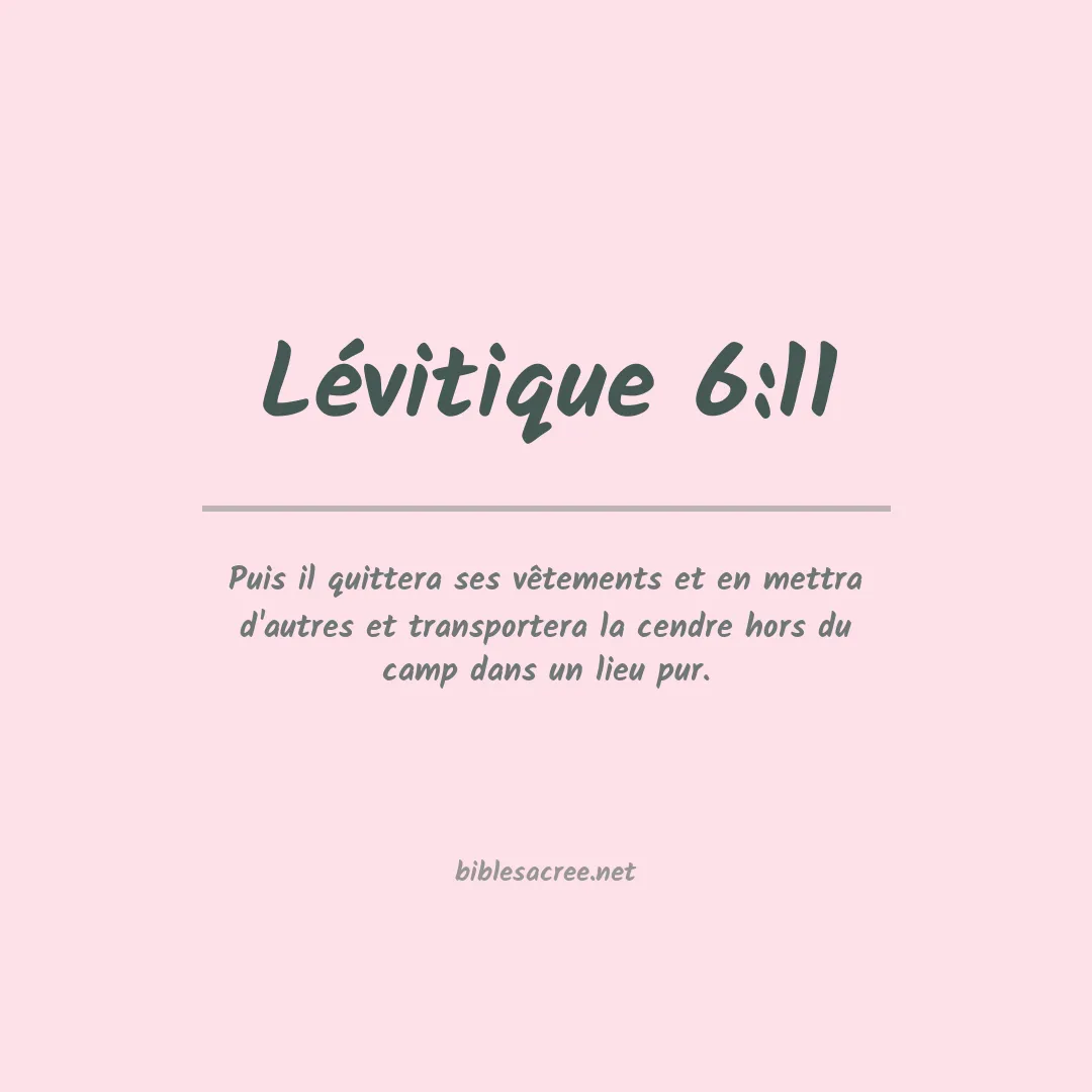 Lévitique - 6:11