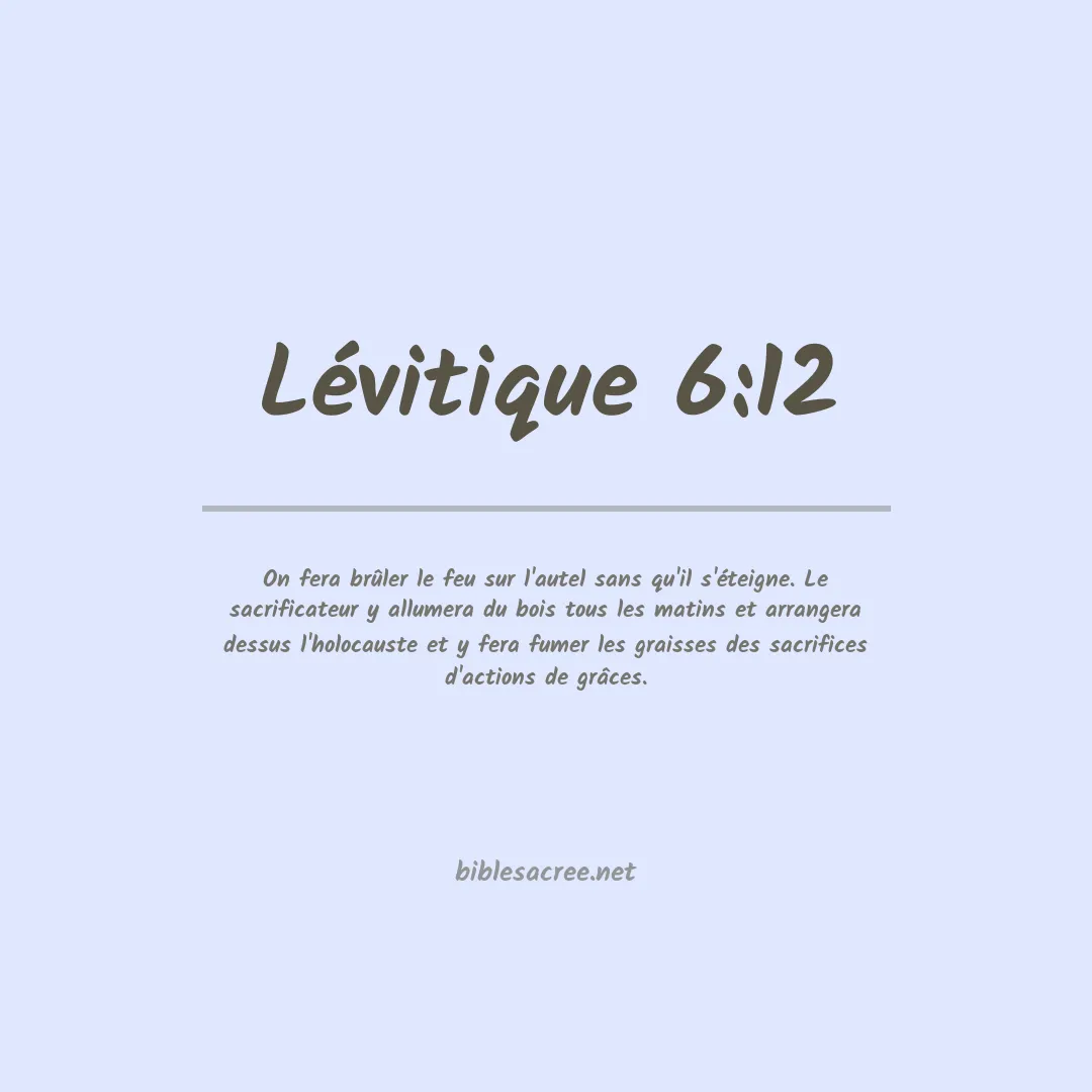 Lévitique - 6:12