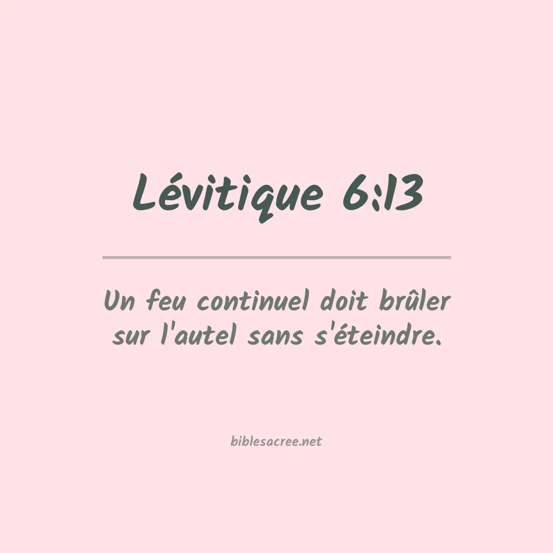 Lévitique - 6:13