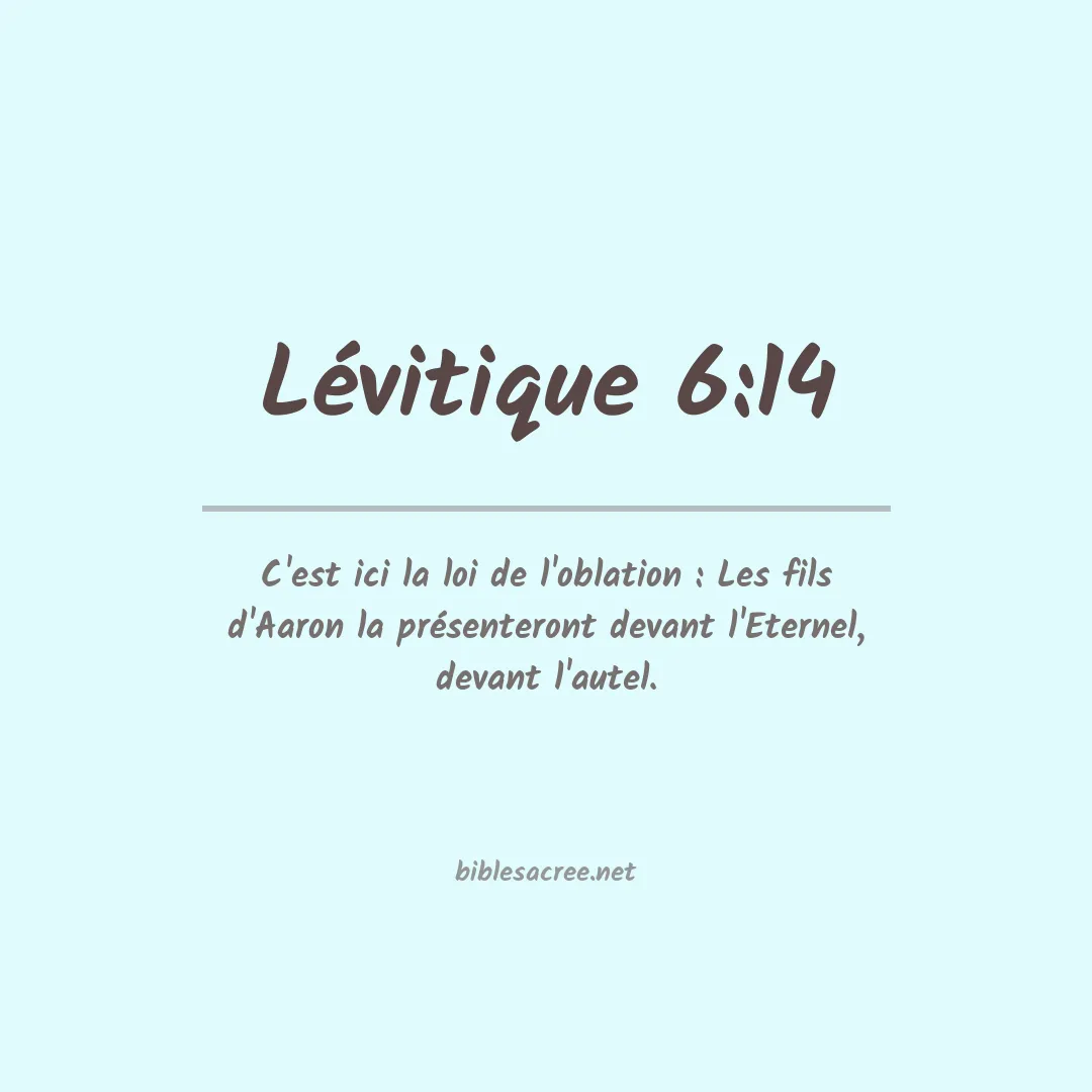 Lévitique - 6:14