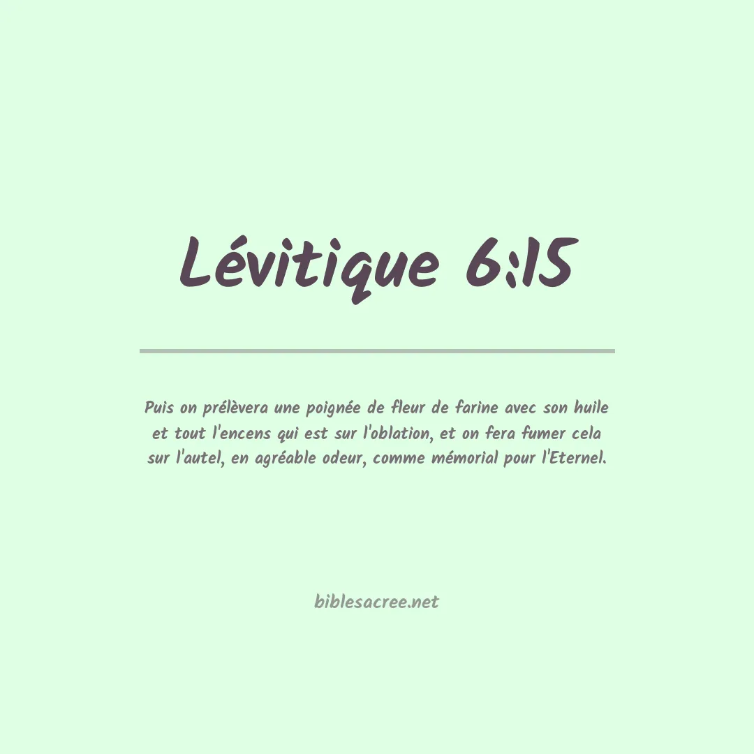 Lévitique - 6:15