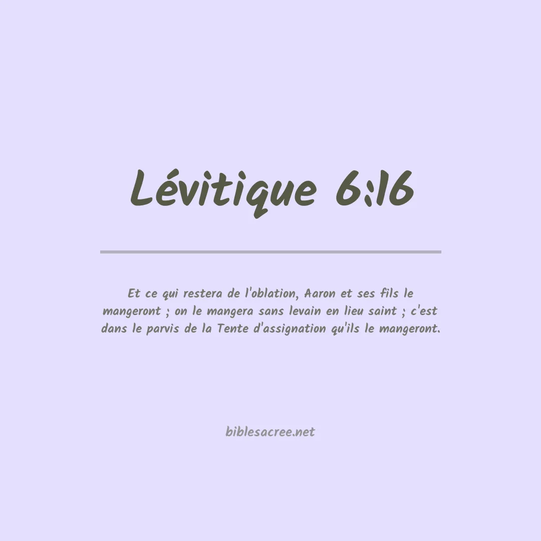 Lévitique - 6:16