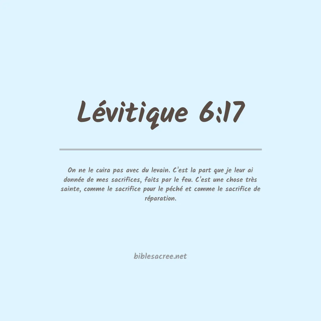 Lévitique - 6:17