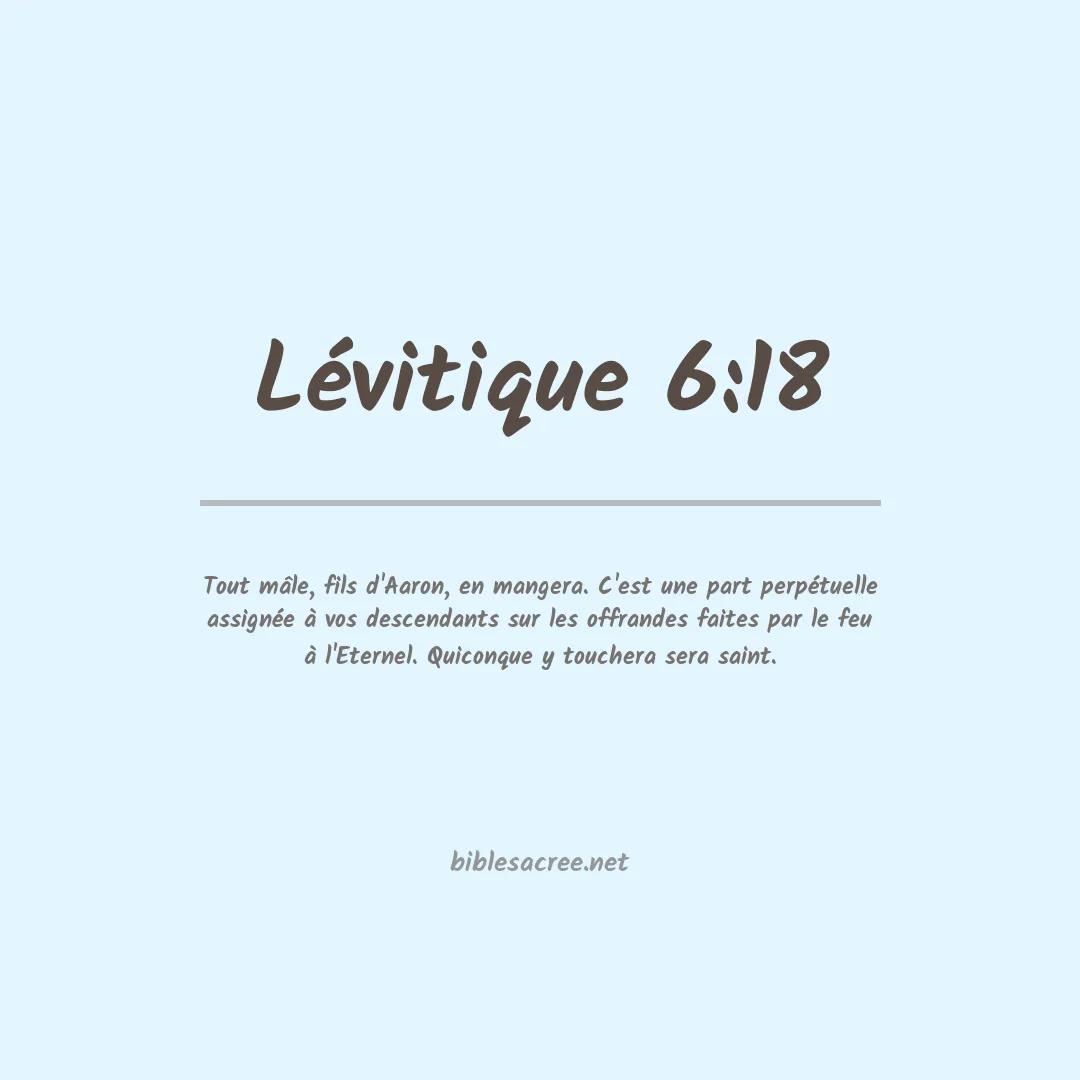 Lévitique - 6:18