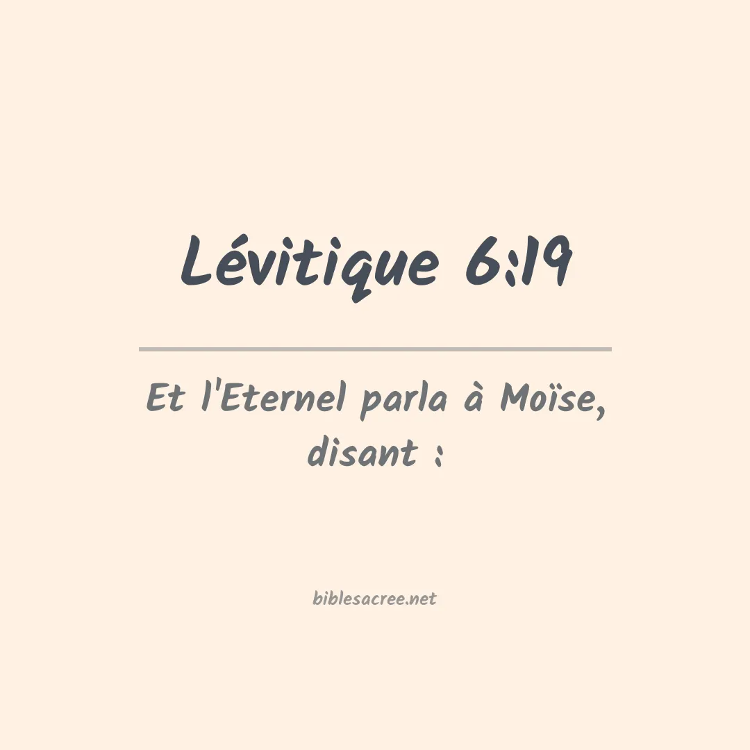 Lévitique - 6:19