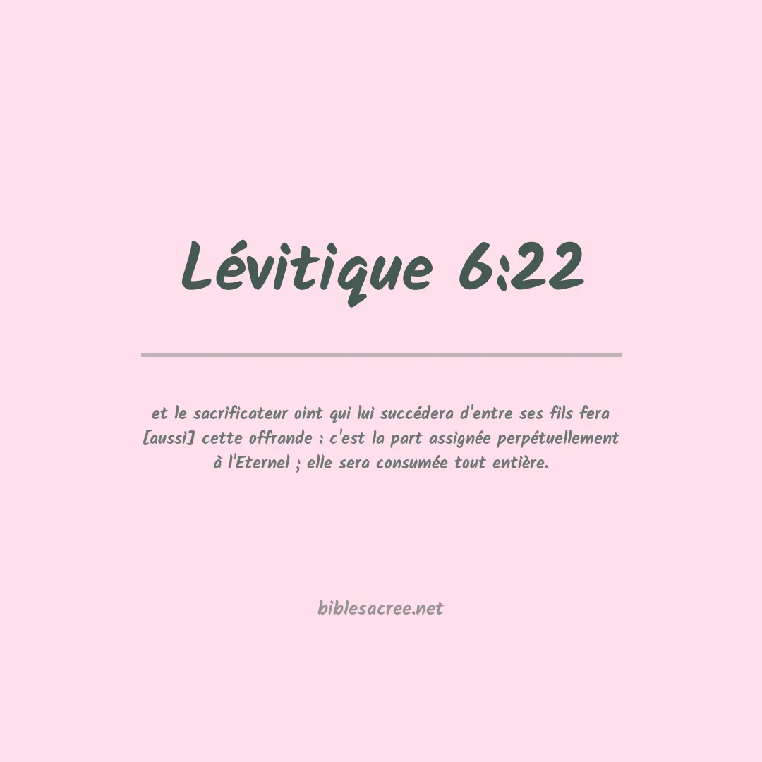 Lévitique - 6:22