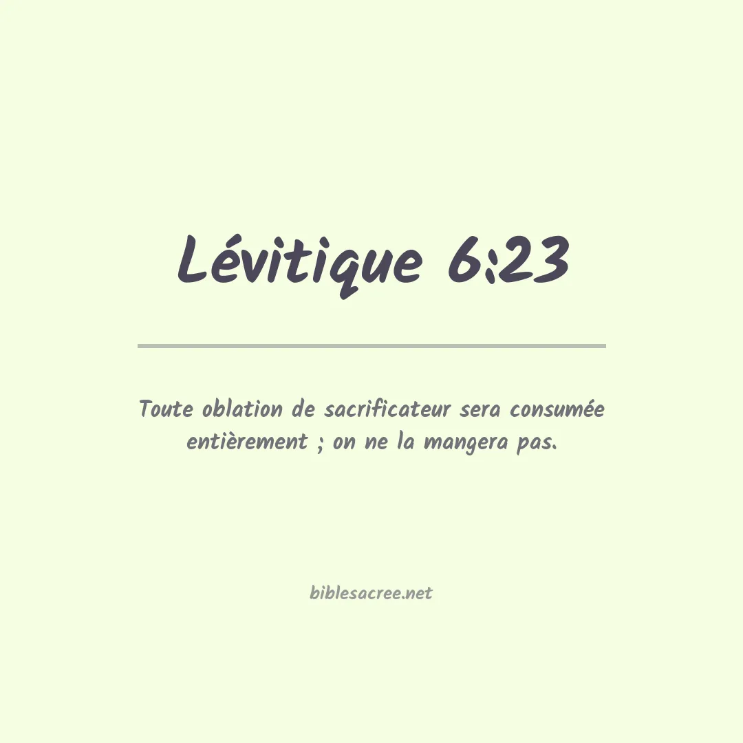 Lévitique - 6:23