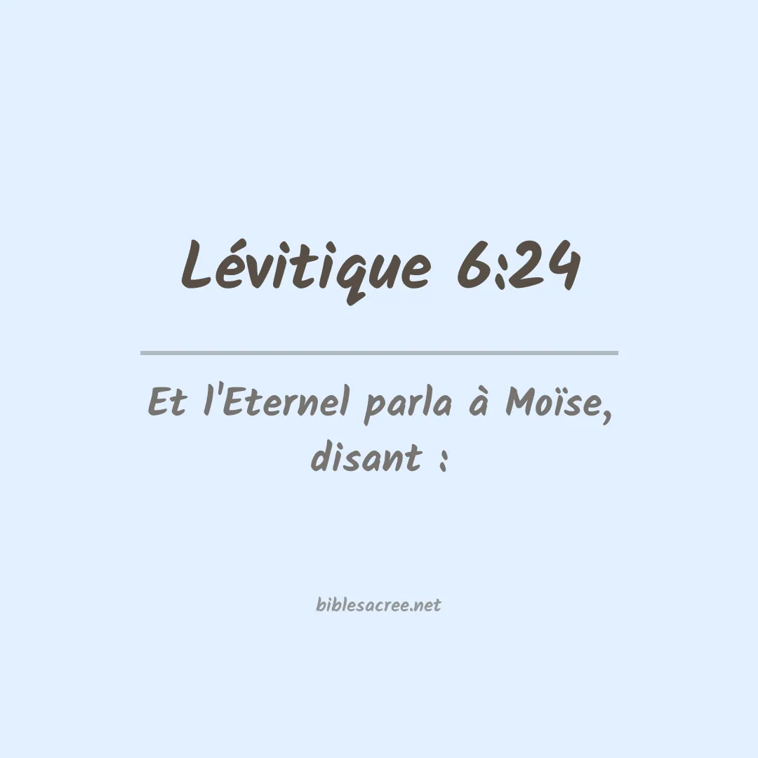 Lévitique - 6:24