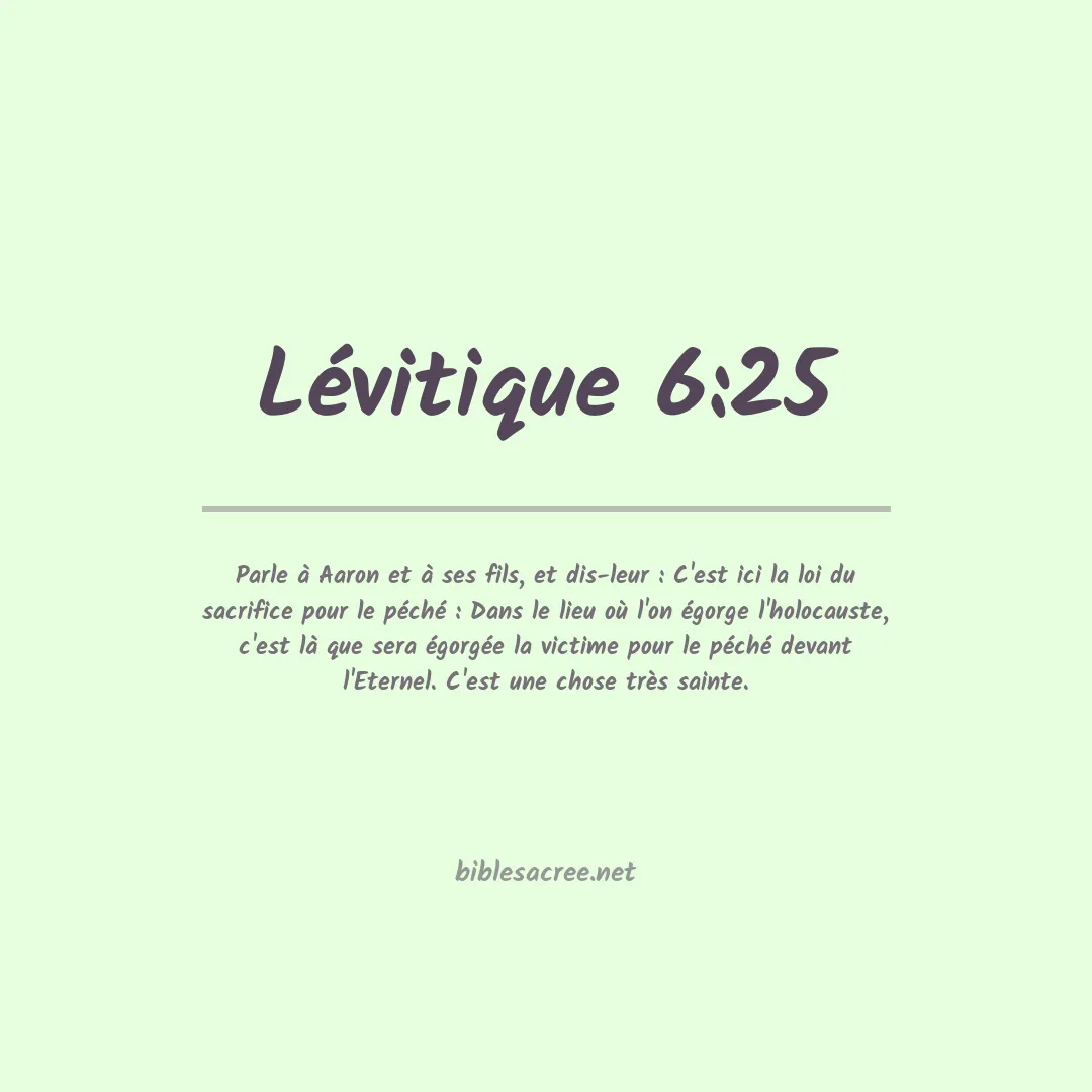 Lévitique - 6:25