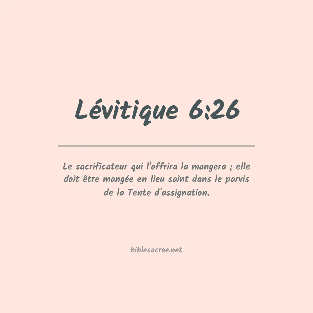 Lévitique - 6:26