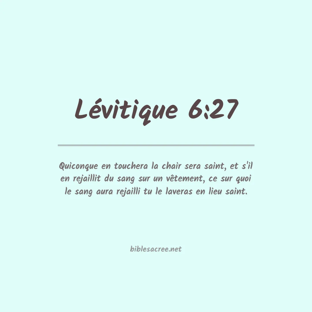Lévitique - 6:27