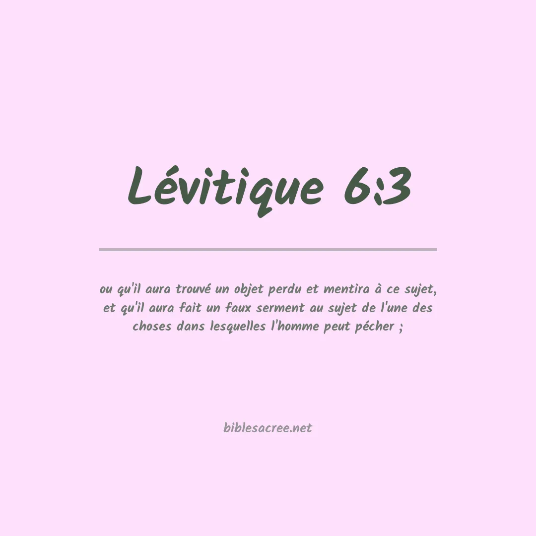 Lévitique - 6:3