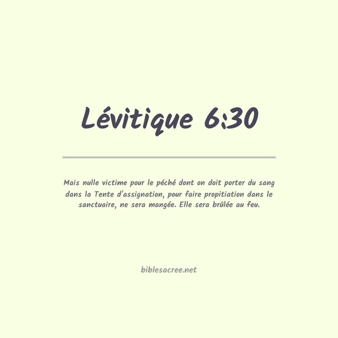 Lévitique - 6:30