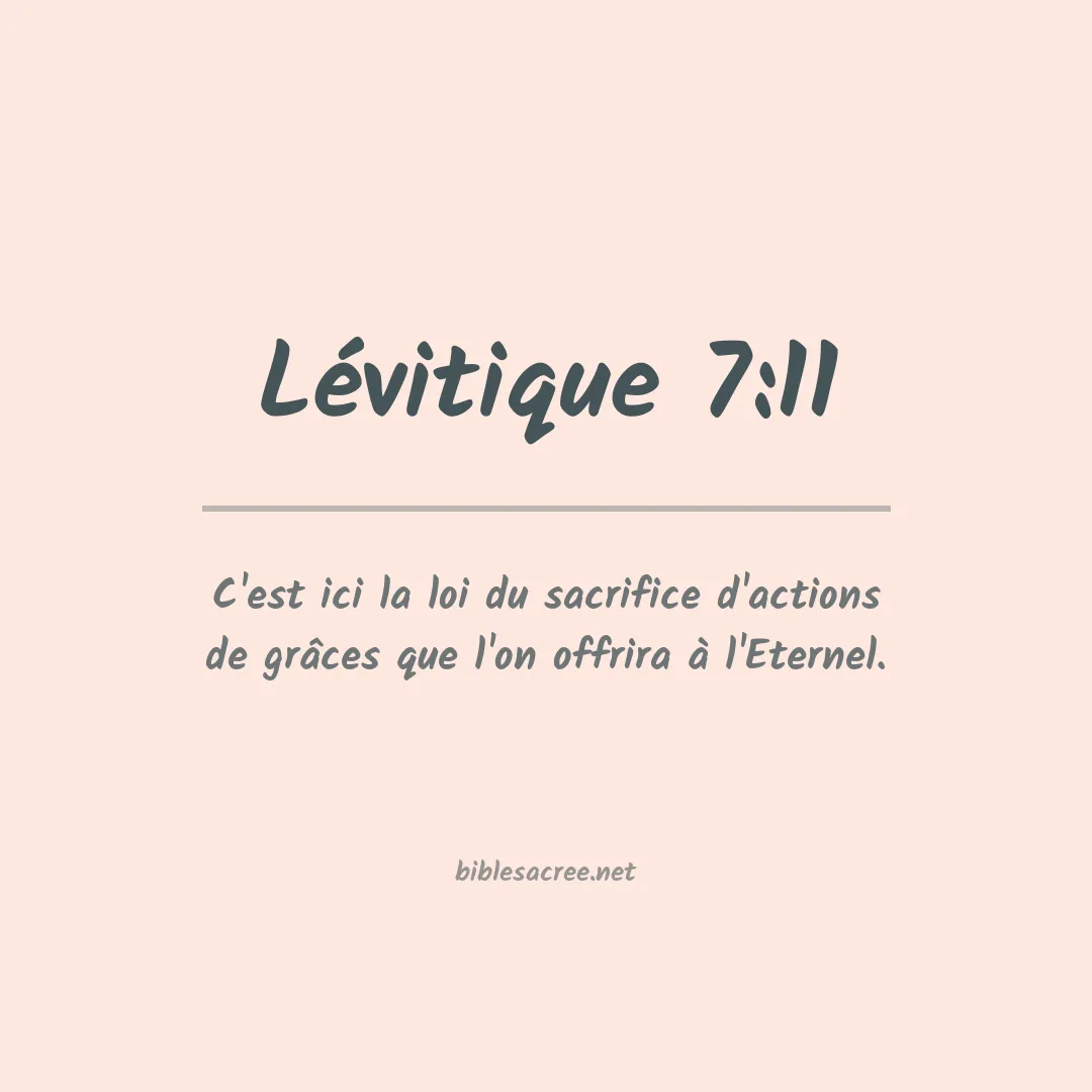 Lévitique - 7:11