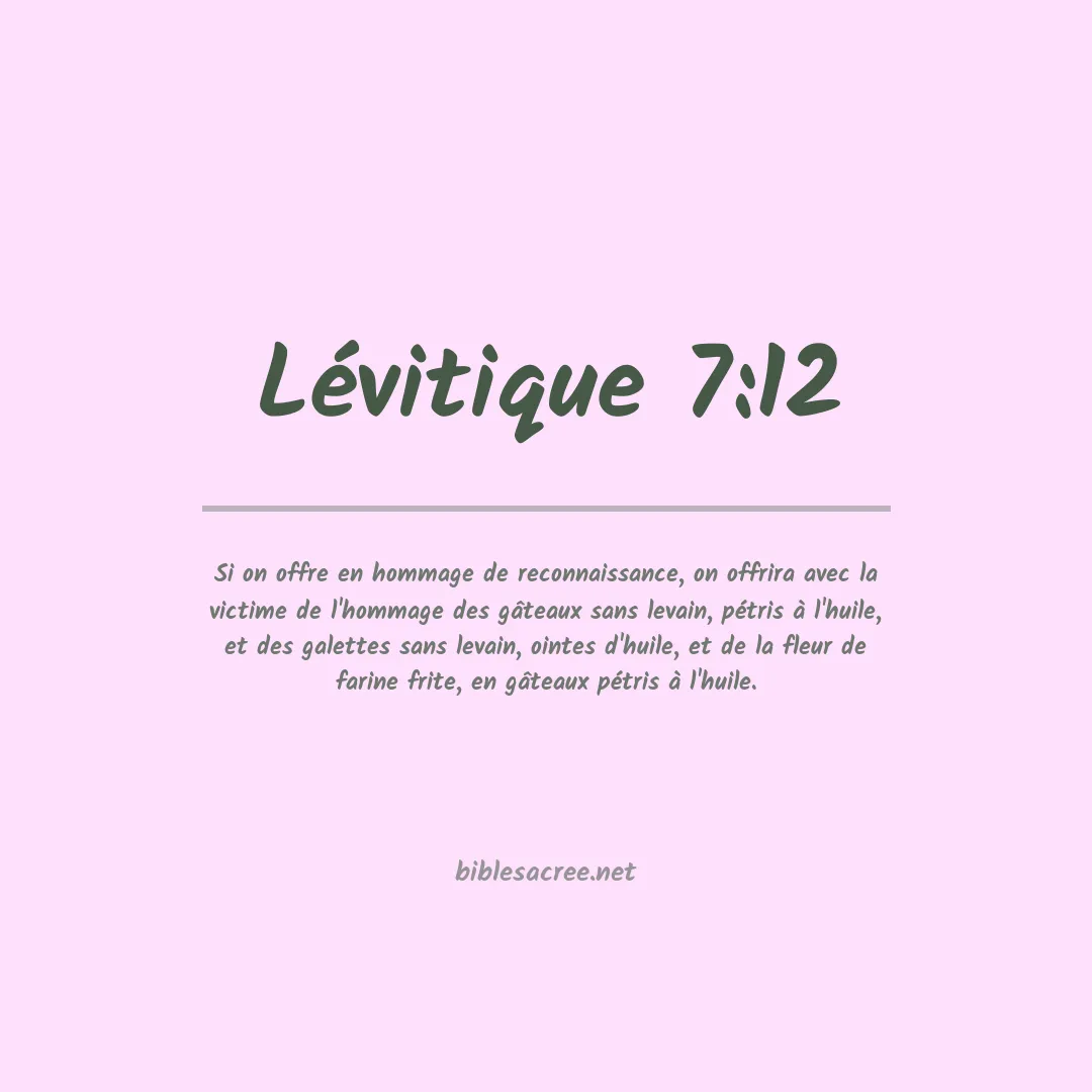Lévitique - 7:12