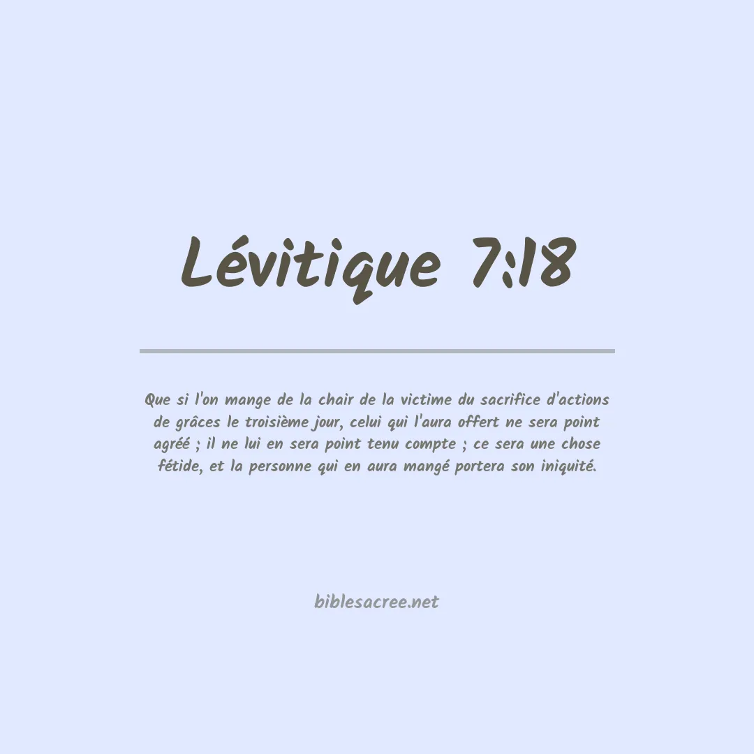 Lévitique - 7:18