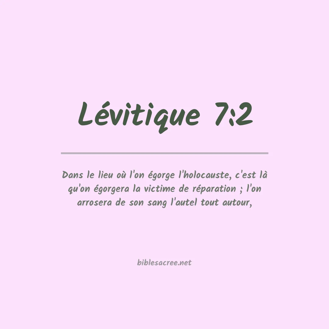 Lévitique - 7:2