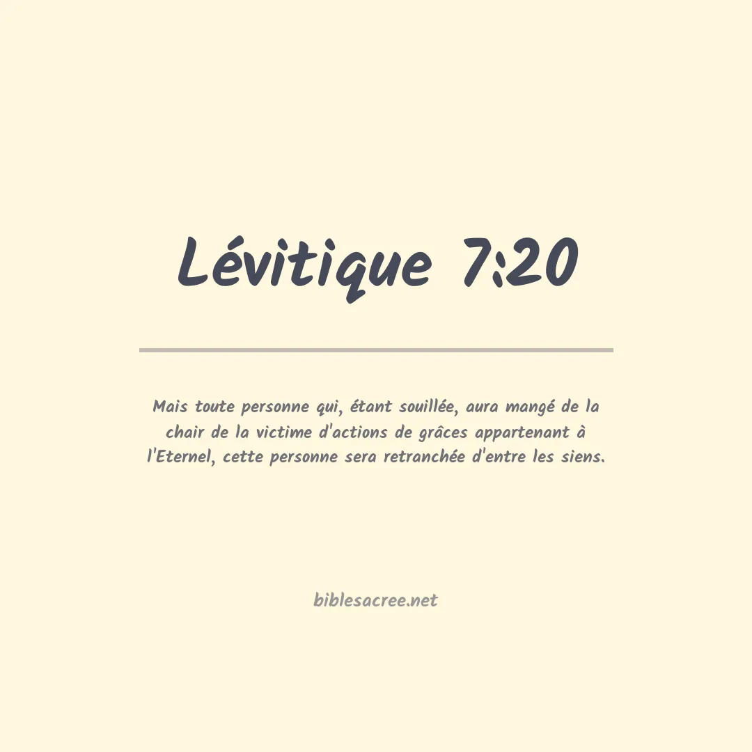 Lévitique - 7:20