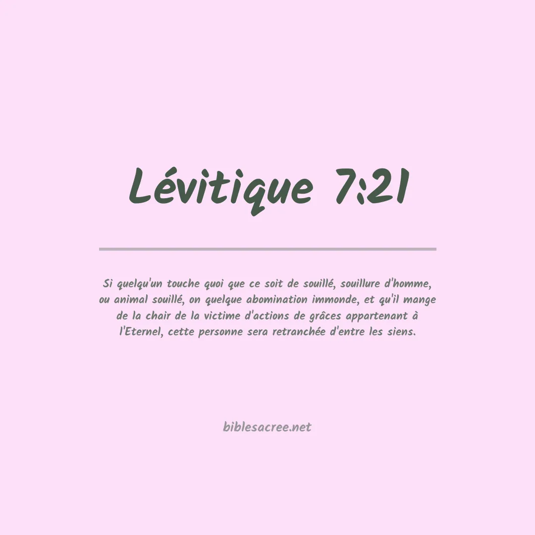 Lévitique - 7:21