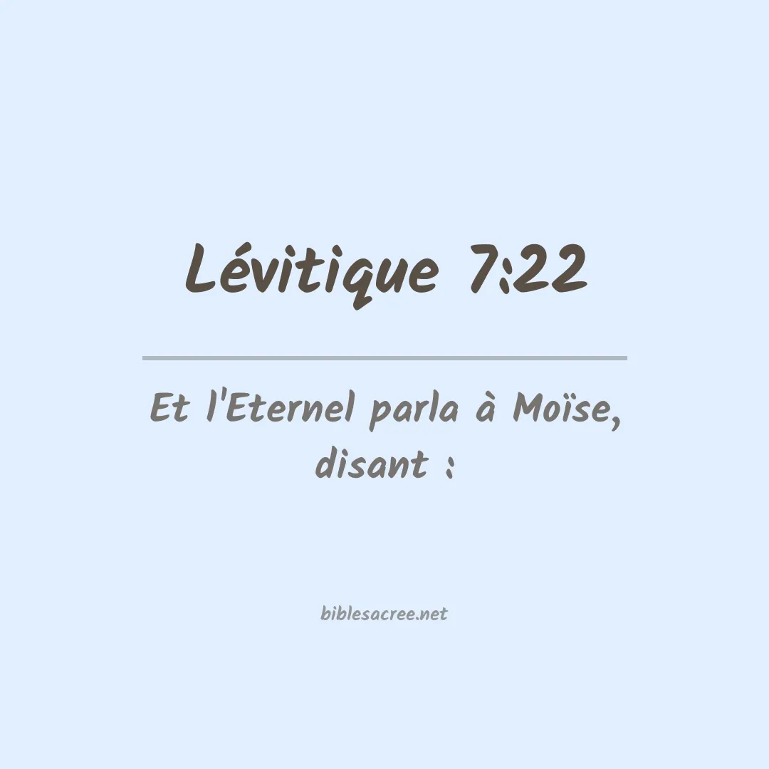 Lévitique - 7:22