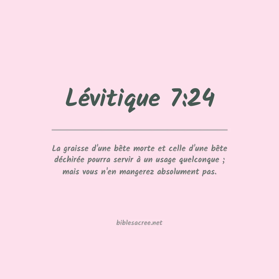 Lévitique - 7:24