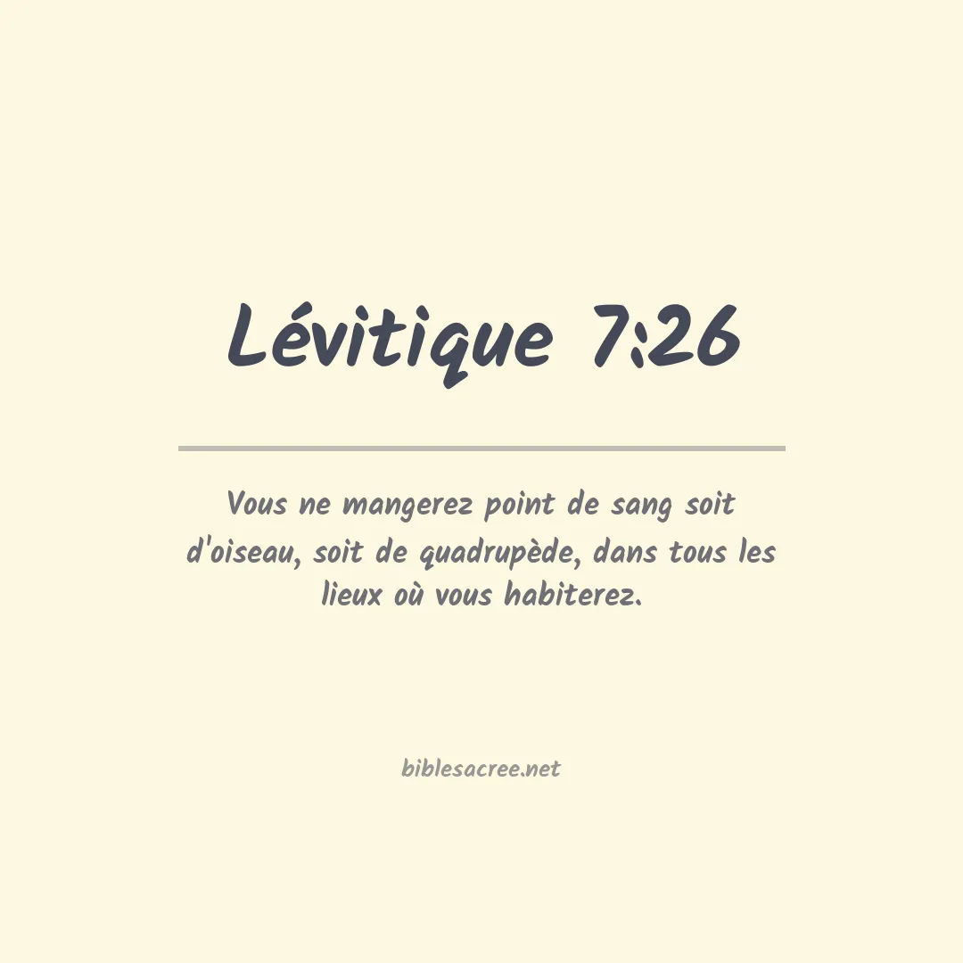 Lévitique - 7:26