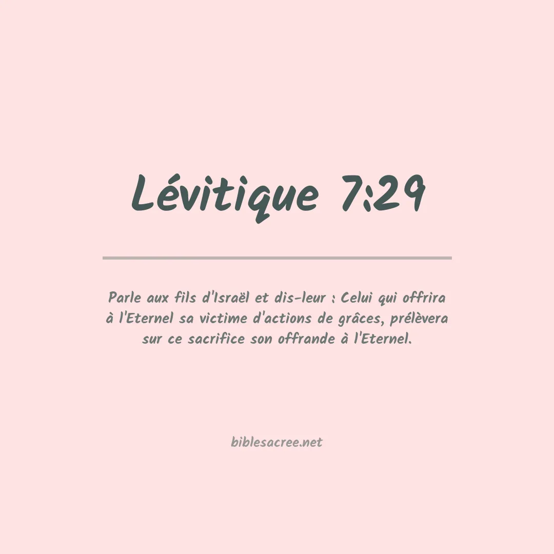 Lévitique - 7:29