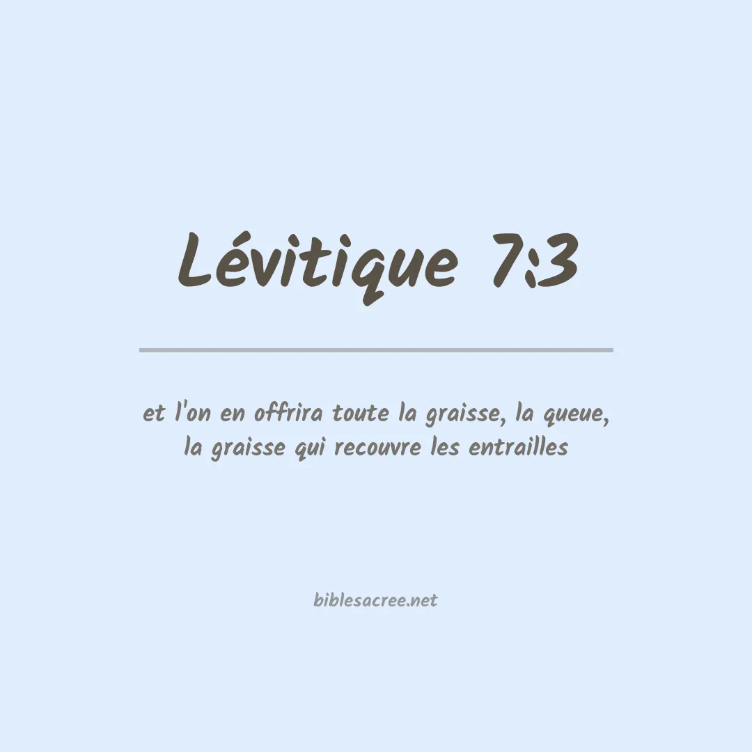 Lévitique - 7:3