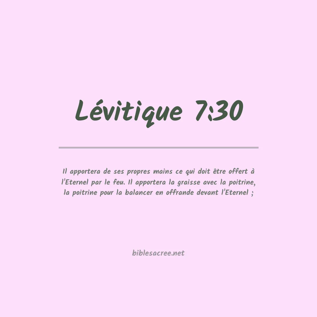 Lévitique - 7:30