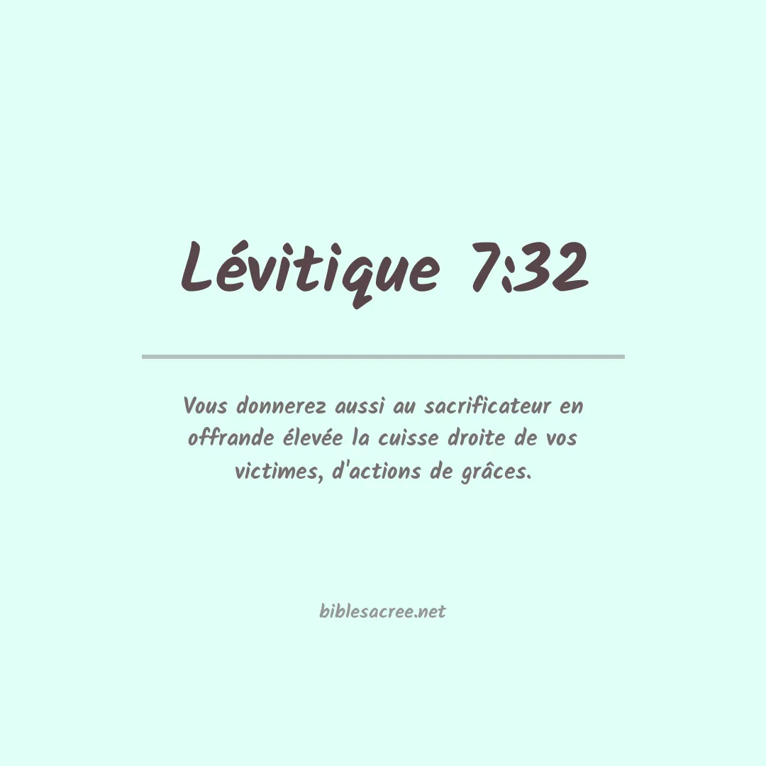 Lévitique - 7:32
