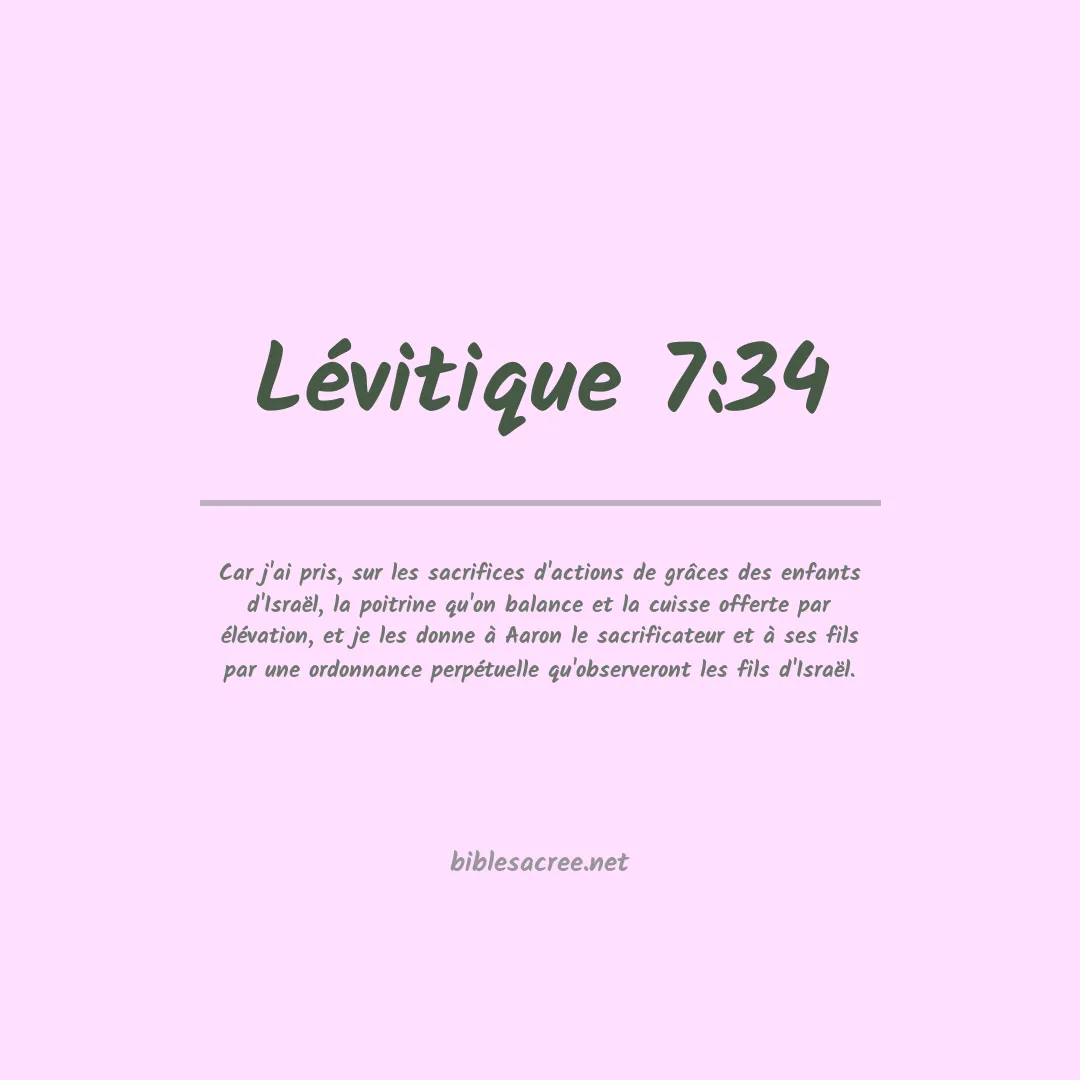 Lévitique - 7:34