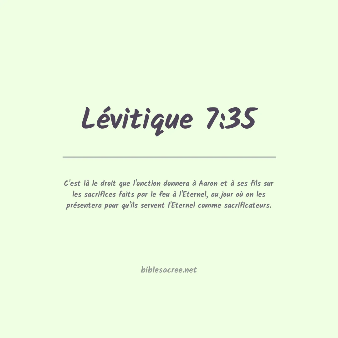 Lévitique - 7:35