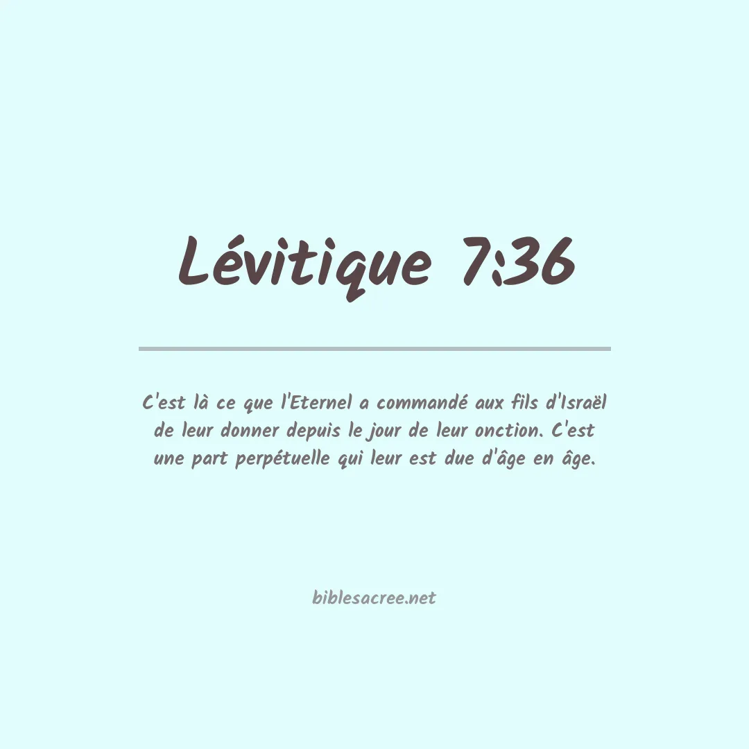 Lévitique - 7:36