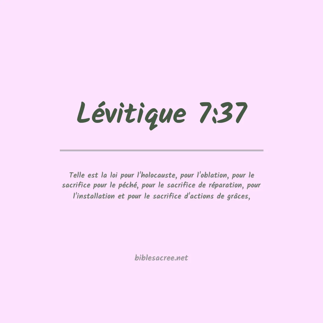 Lévitique - 7:37