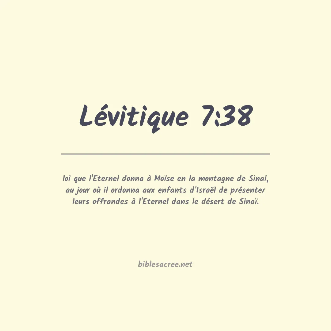 Lévitique - 7:38