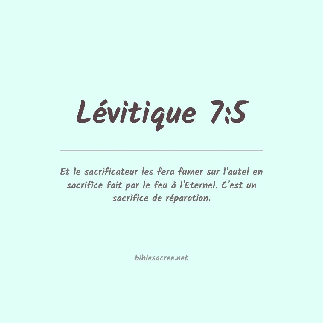 Lévitique - 7:5