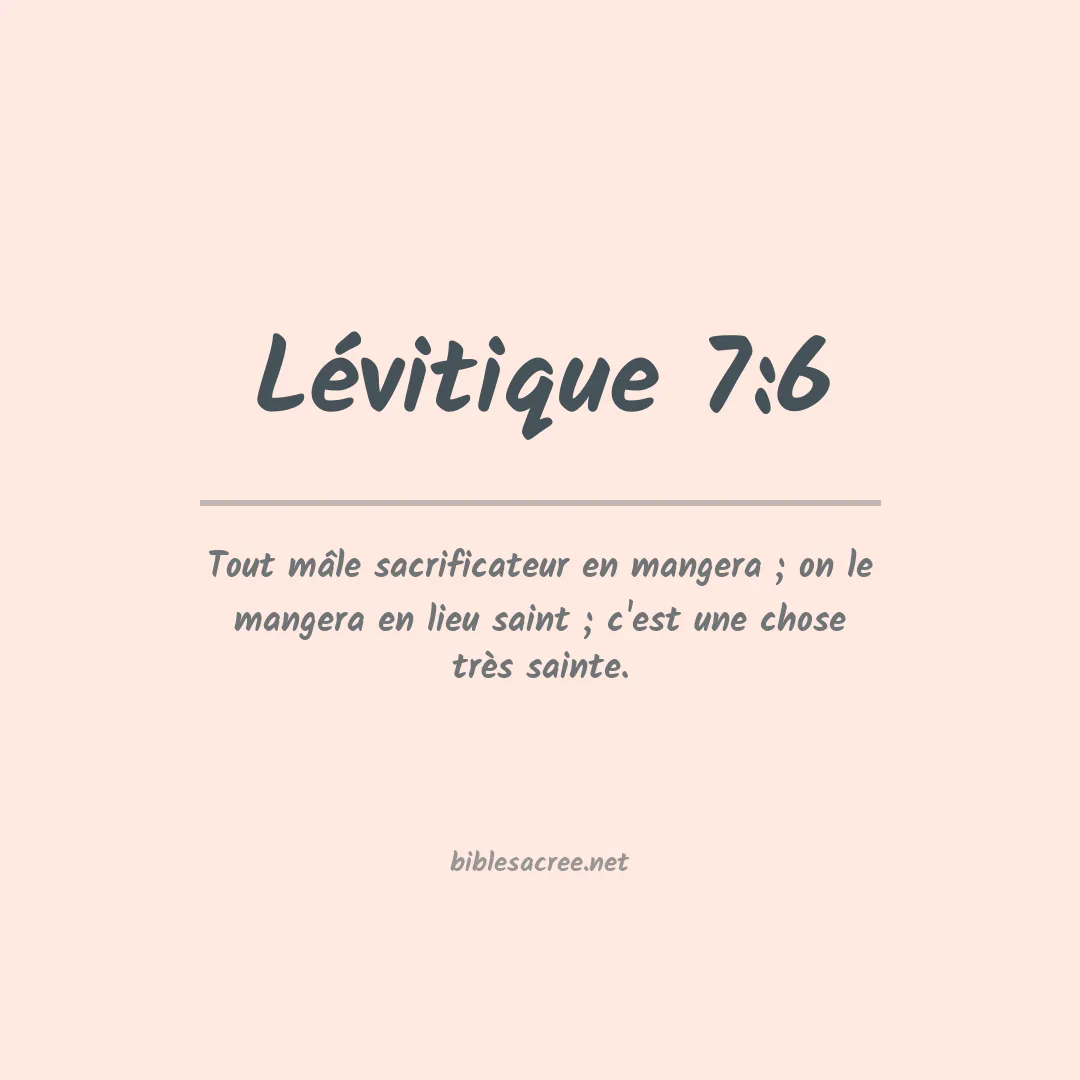 Lévitique - 7:6