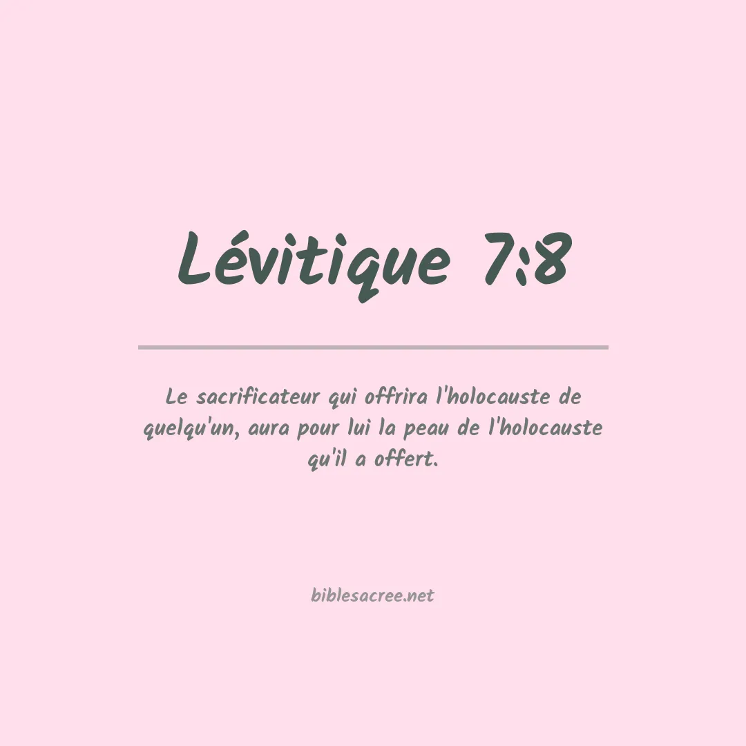 Lévitique - 7:8