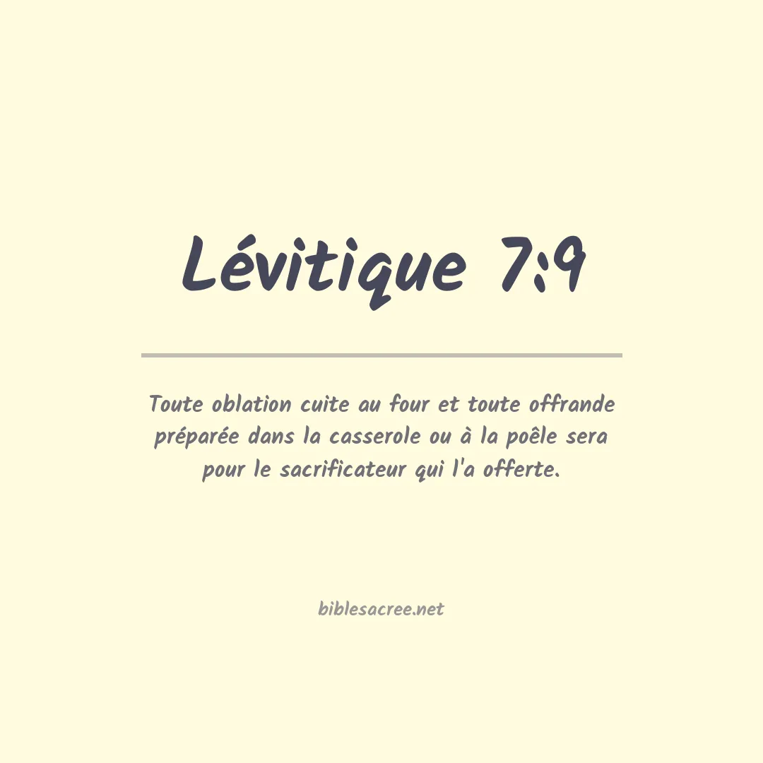 Lévitique - 7:9