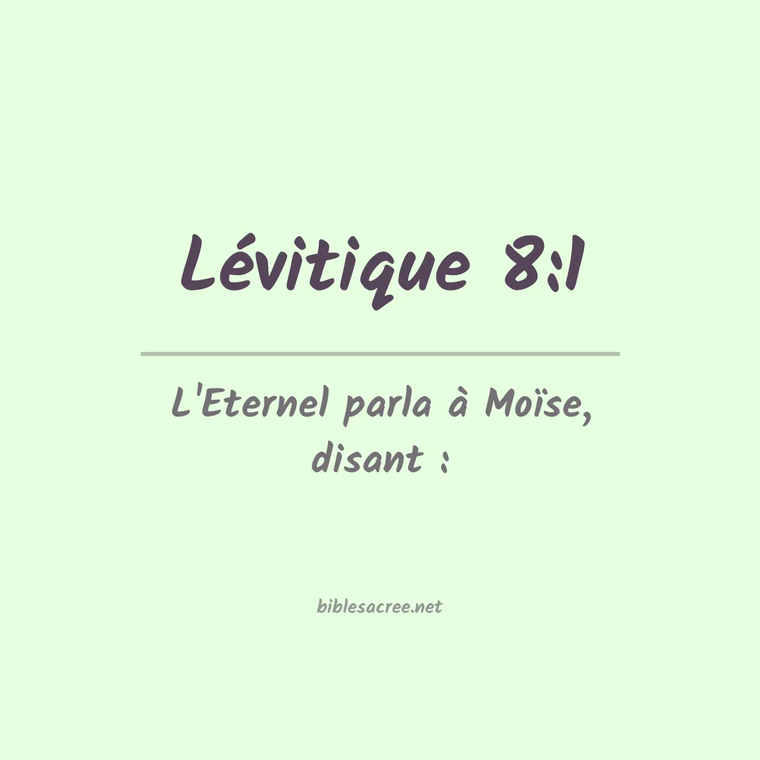 Lévitique - 8:1