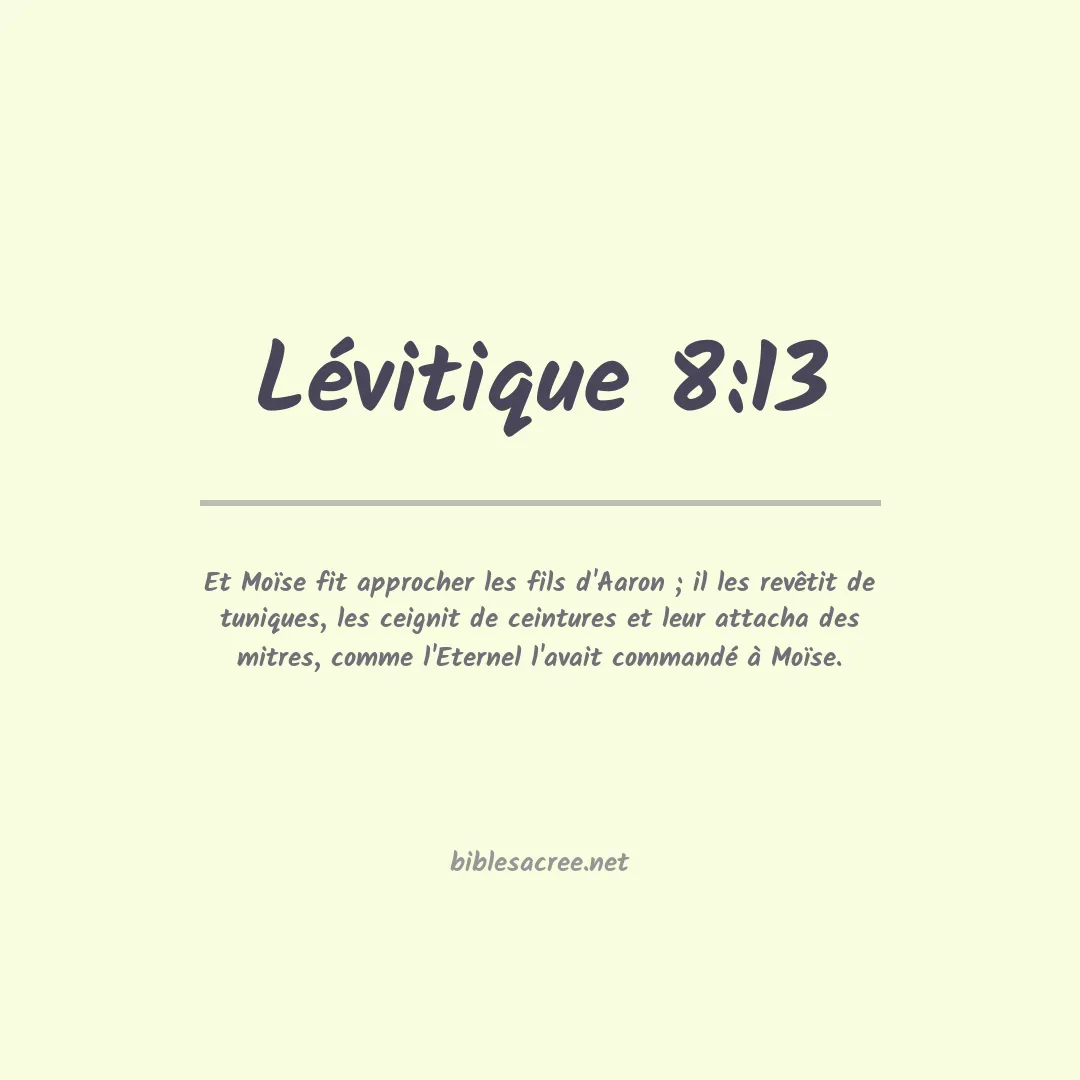 Lévitique - 8:13