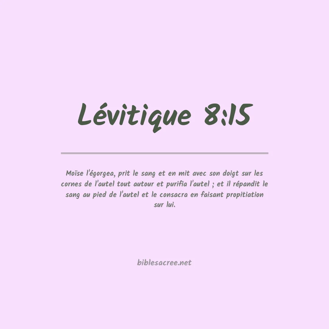 Lévitique - 8:15