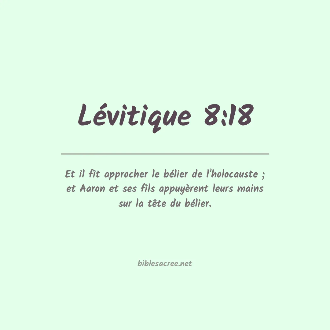 Lévitique - 8:18