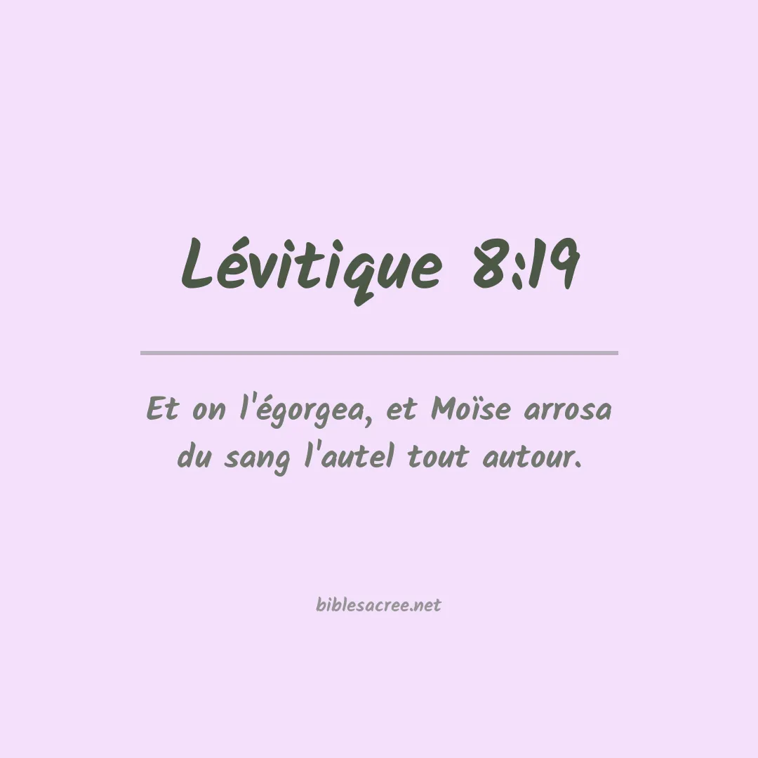 Lévitique - 8:19