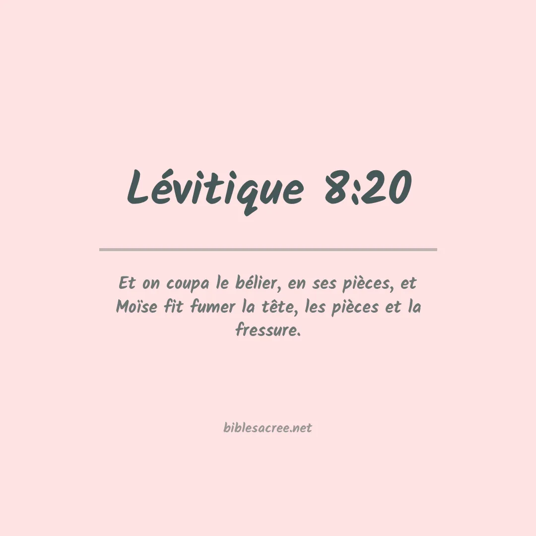 Lévitique - 8:20